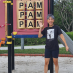 Saying hi to Pam