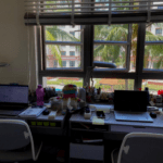 Hot desking at home! Every day I move around to look for an empty place to work. Today is Mother & Daughter!