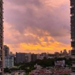 Beautiful sky with secondary colours