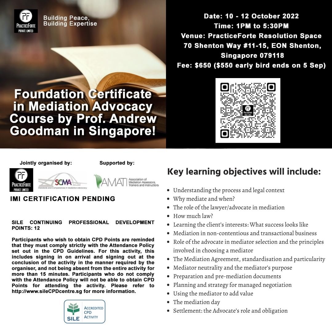 Foundation Certification Mediation Advocacy