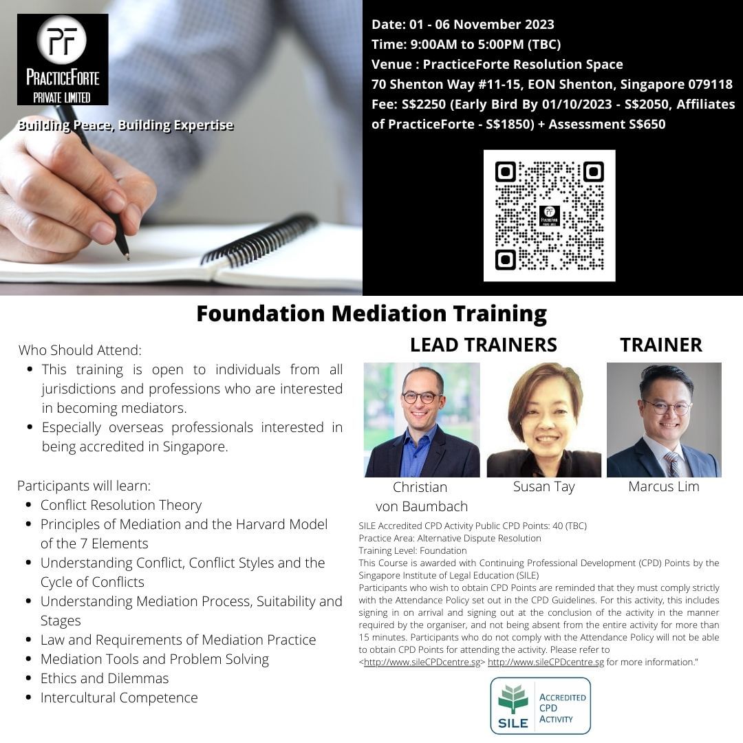 Foundation Mediation Training November 2023